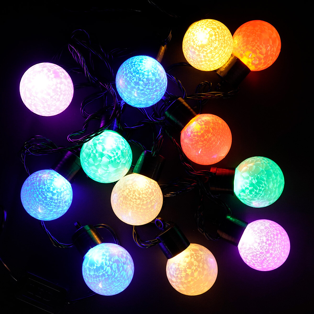 Luces Led bombita x12 multicolor 