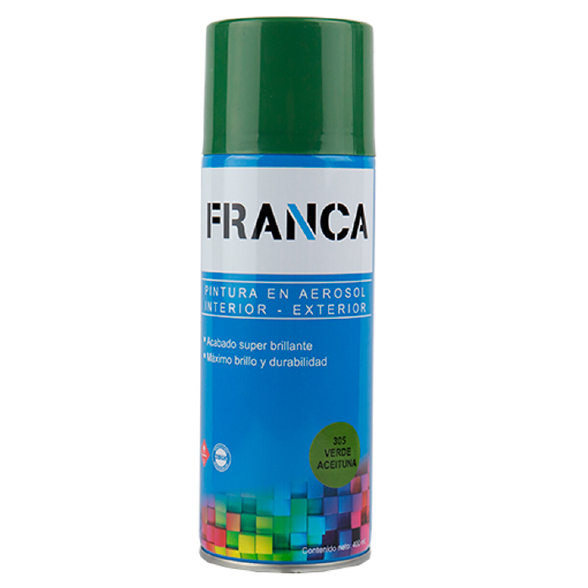 ZZ ESMALTE AEROSOL 400ML VERDE ACEITUNA REF.305 FRANCA ++ - N/a 