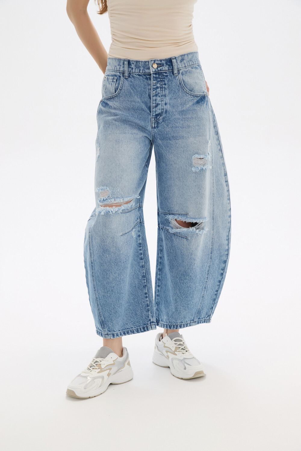 Pantalon Rynar Celeste Grisaceo