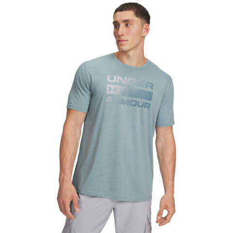 UA TEAM ISSUE WORDMARK SS-BLU GRN-323