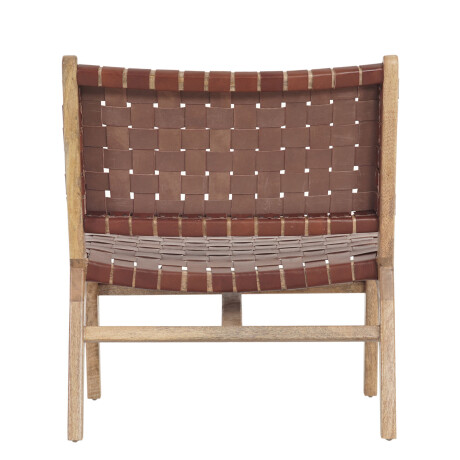 BUTACA CUERO-Y-MADERA MARRON KAIA