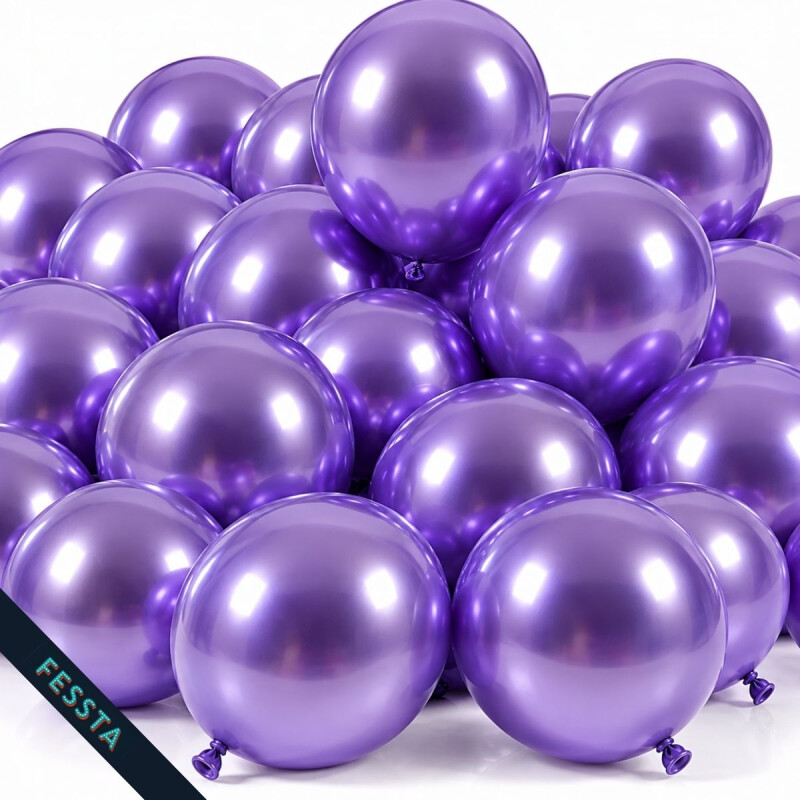 Globos Cromados x 10 / R12 Violeta