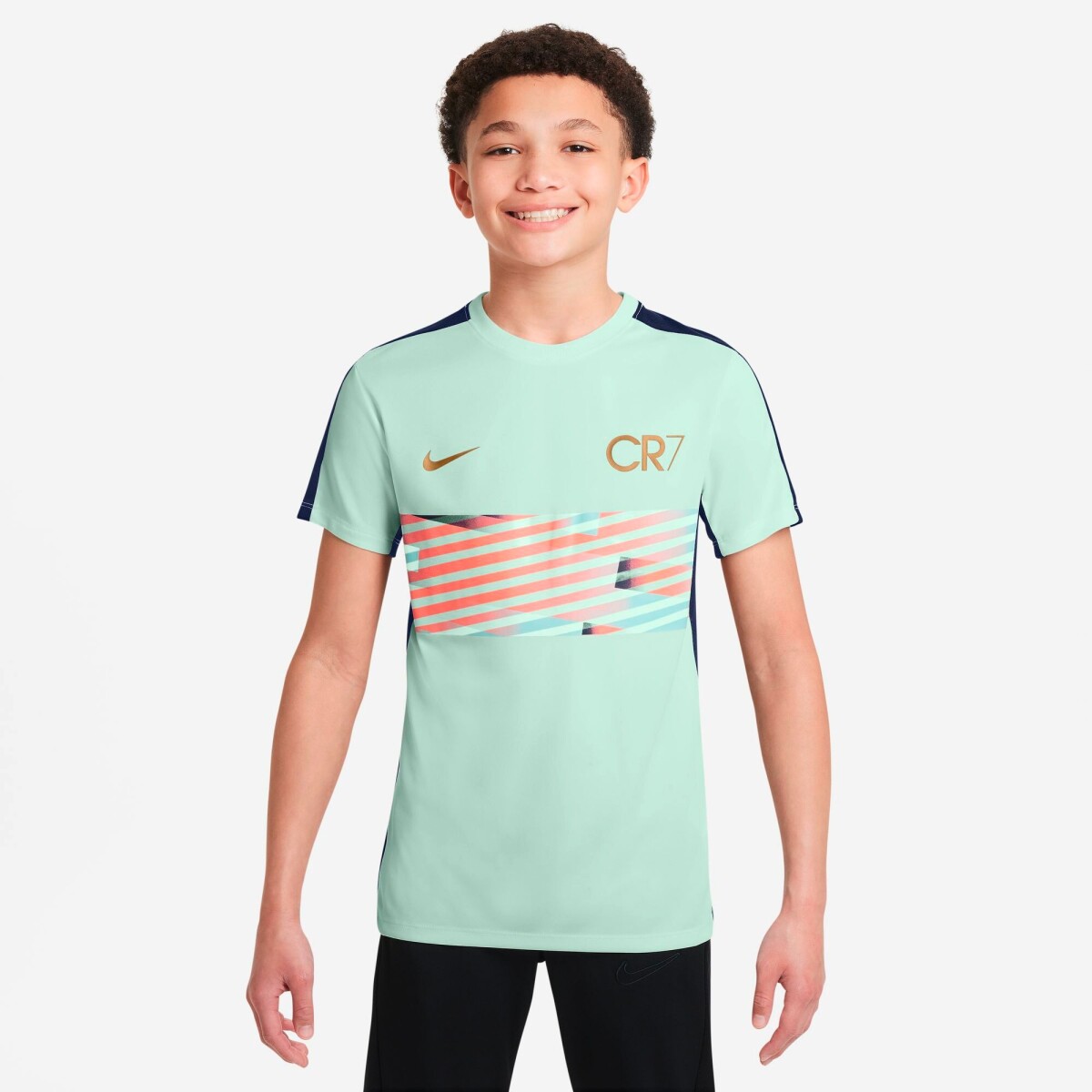 Remera Nike Dri-Fit Cr7 Academy23 Top de Niños - Verde 