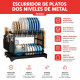 Escurridor de platos dos niveles de metal NEGRO