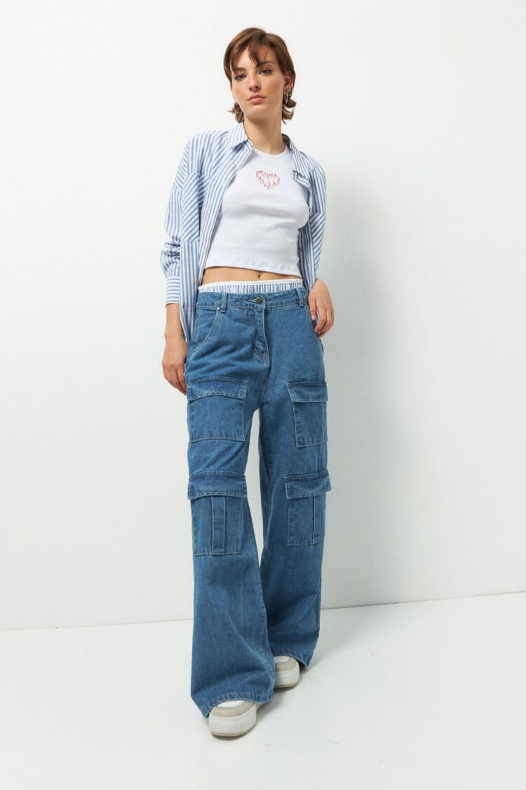 PANTALÓN POKETSA Azul