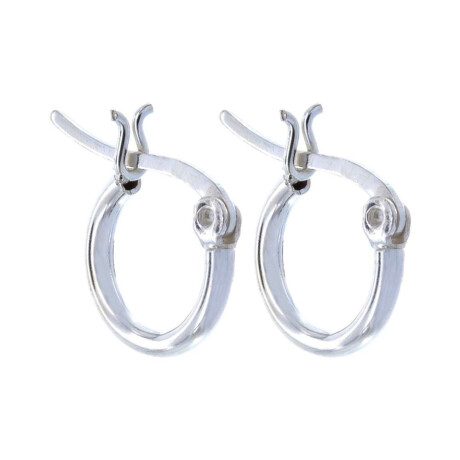 Par De Aros De Plata 925 Diametro 12 Mm