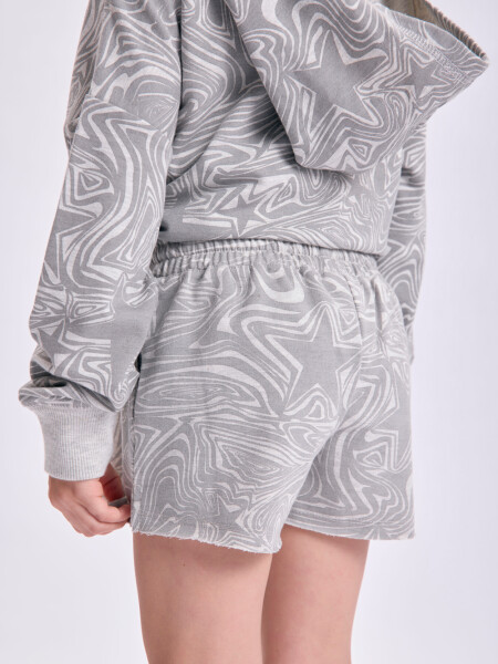 Short deportivo Estrellas Gris Melange