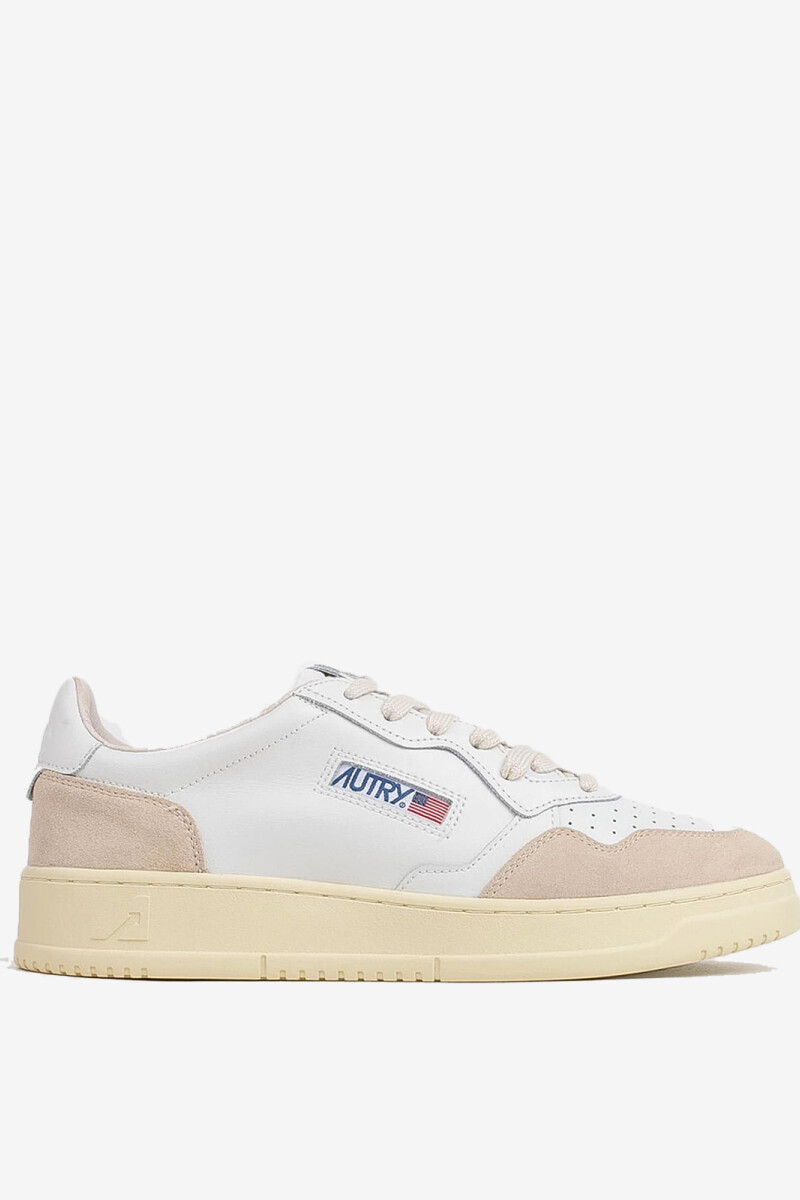 MEDALIST LOW MAN LEAT/SUEDE WH Blanco