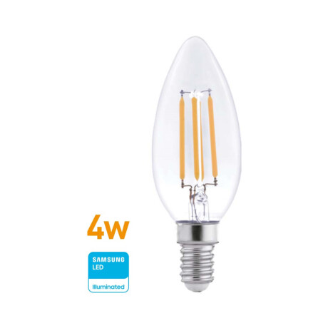 LAMPARA LED FILAMENTO VELA 4W (EQUIV 45W) E14 CALIDA WELLMAX ++ N/a