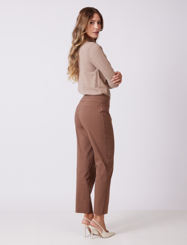 Pantalon Slim MARRON