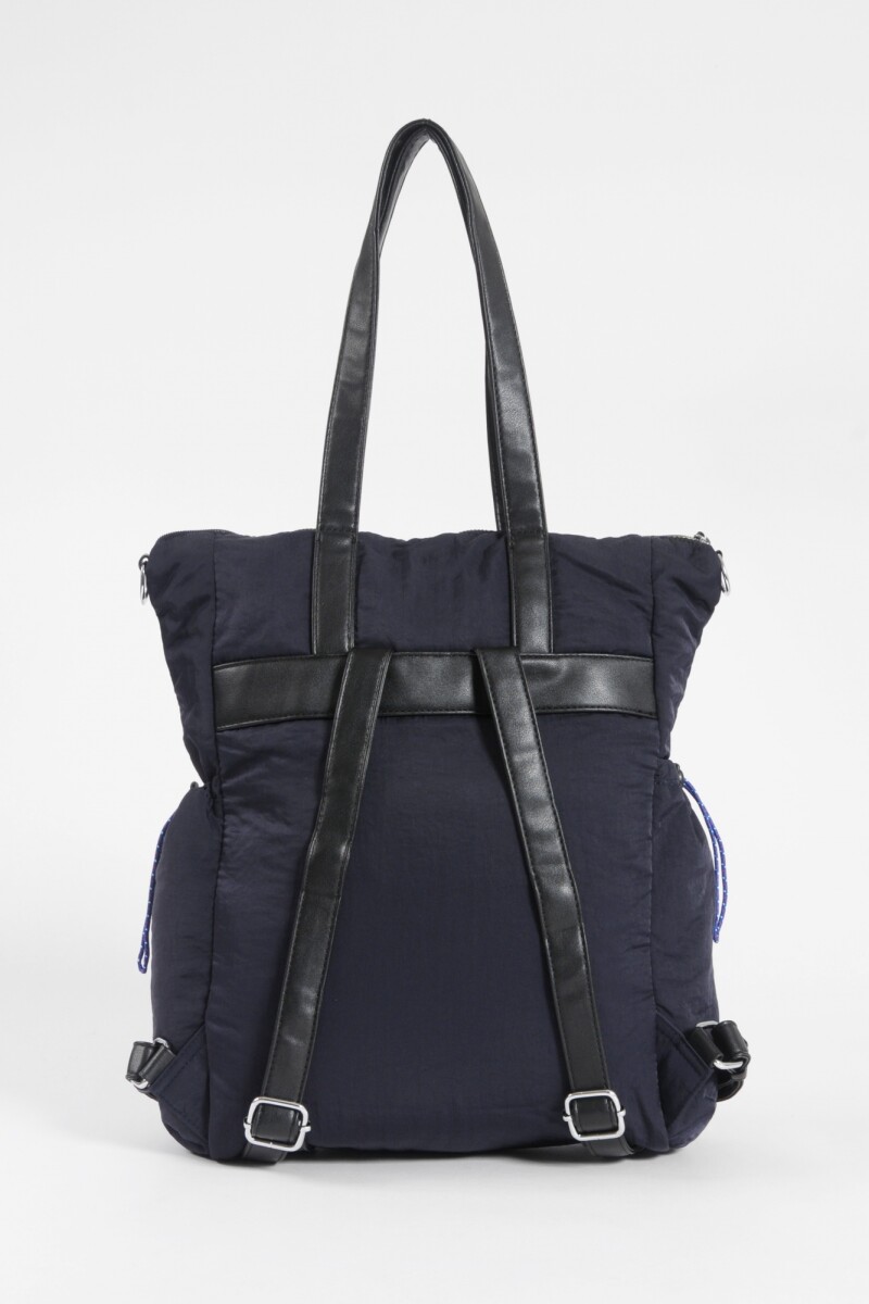 Mochila shopper bolsillos azul marino
