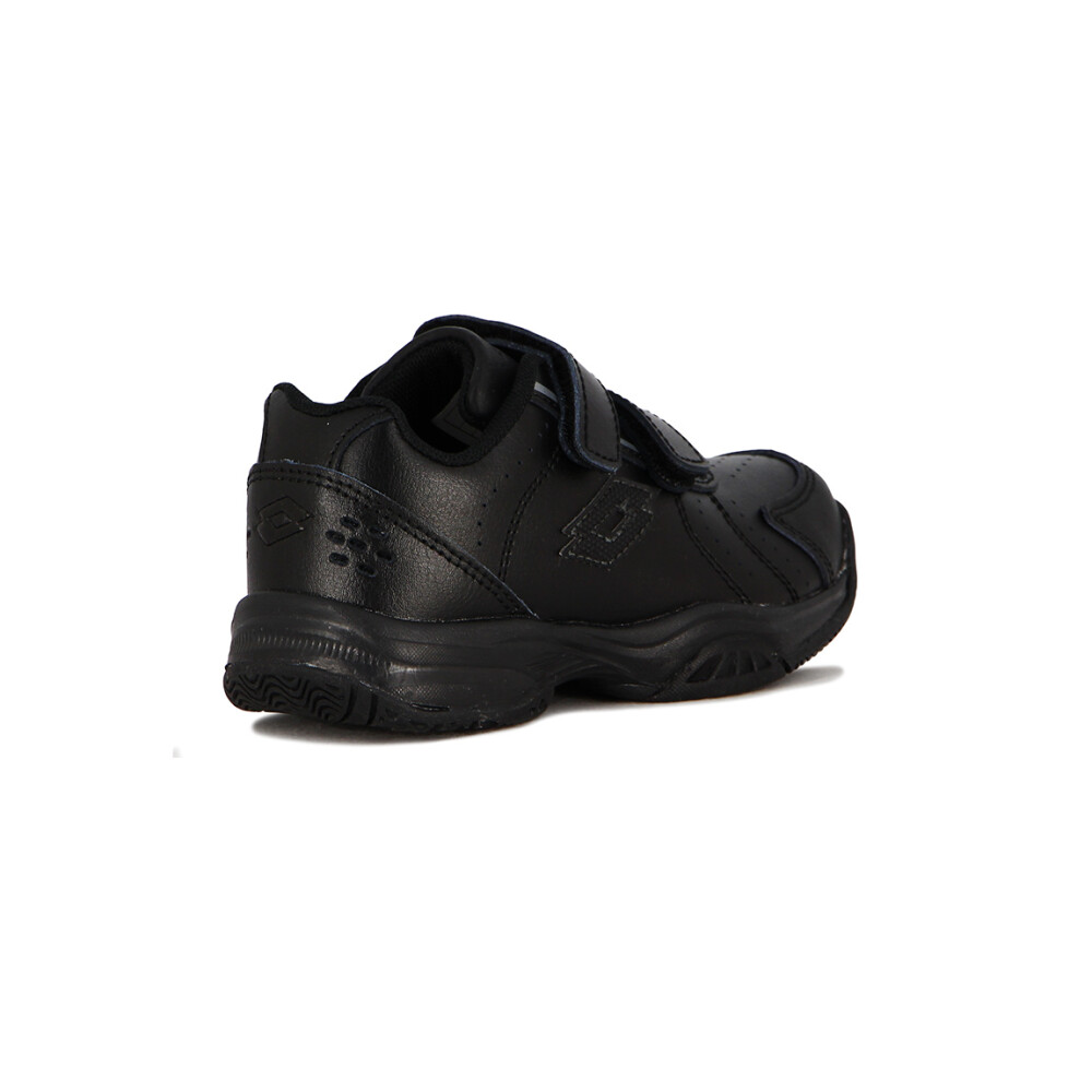 Lotto champion niño/a tennis cuero c/velcro negro negro Negro-Negro