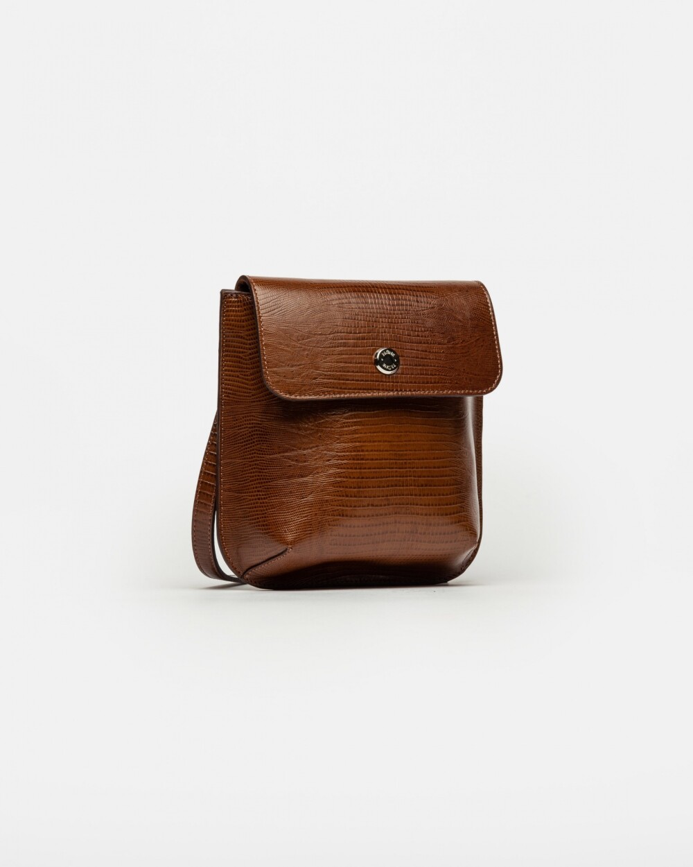 Mini Bag Liana En Cuero Print Lagarto Tabaco