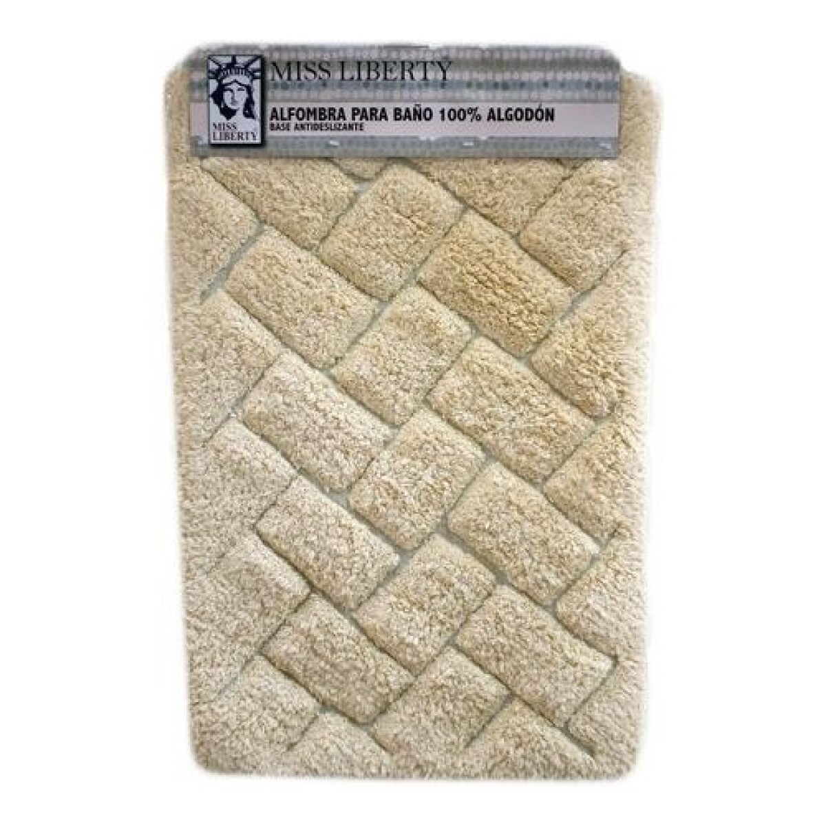 Alfombra de baño antideslizante en algodón 40x60cm - Piedra Amarillo 