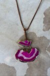 Cracked Necklace Fucsia