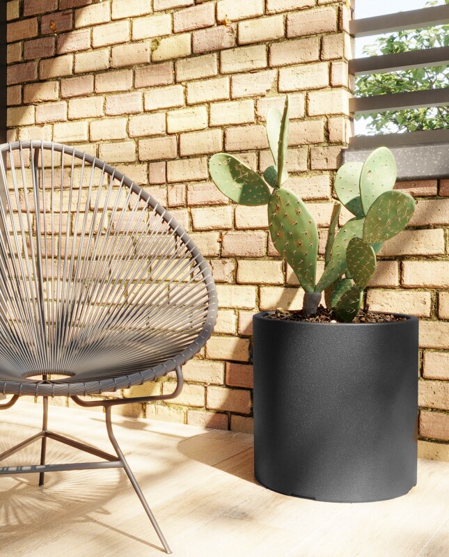Maceta Plástico "Cilindro" 40cm x 30cm "Negro" - 18 Litros