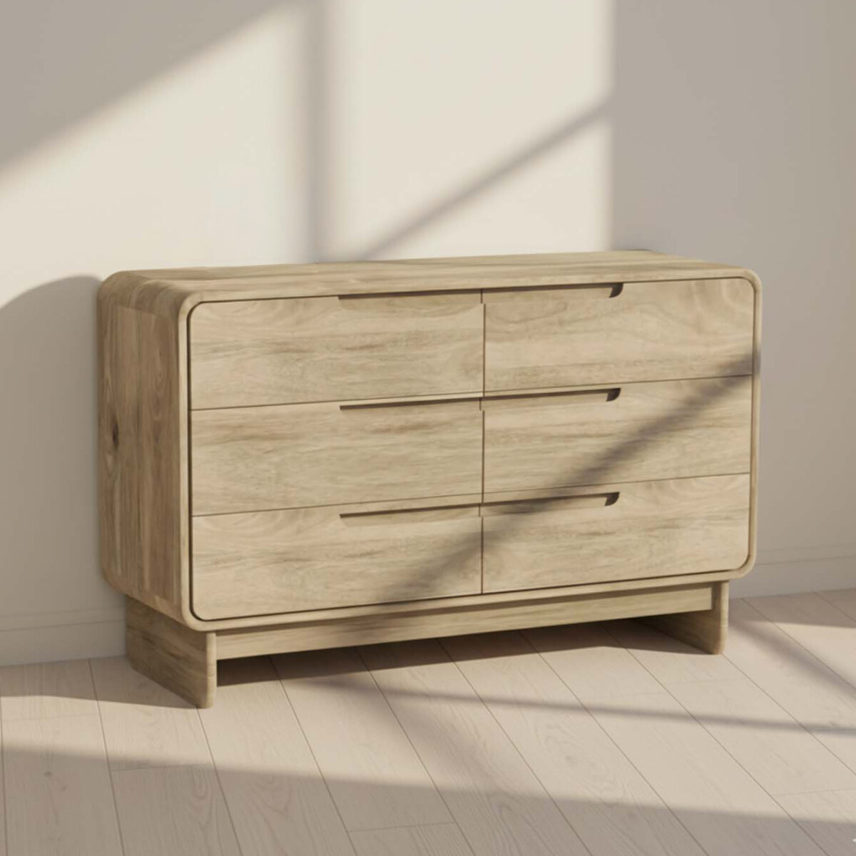 CÓMODA 120CM - MADERA NATURAL-BEIGE ALEXA 