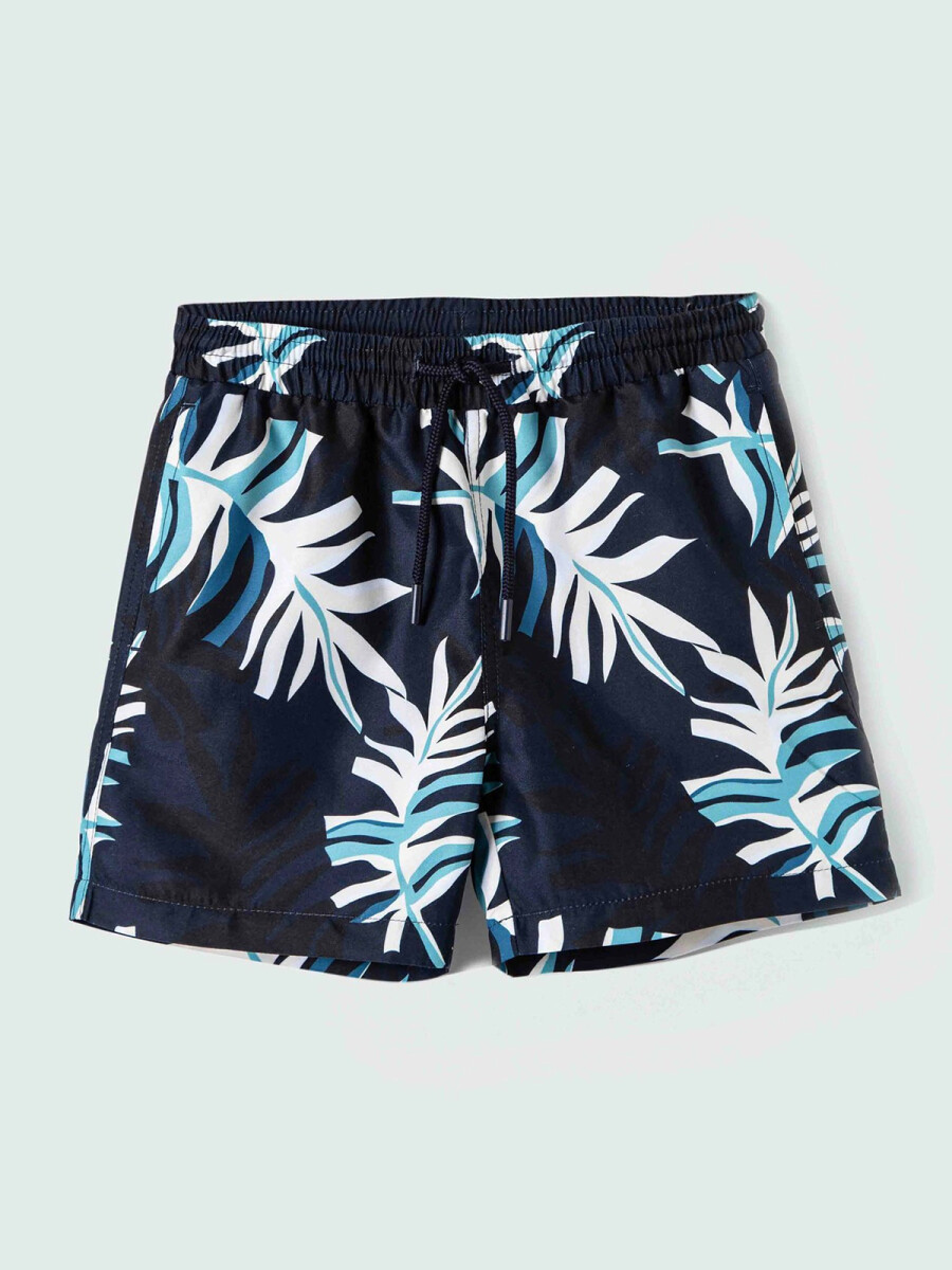 SHORT INFANTIL ESTAMPADO - AZUL 