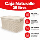 Caja simil ratán 25 lts BEIGE