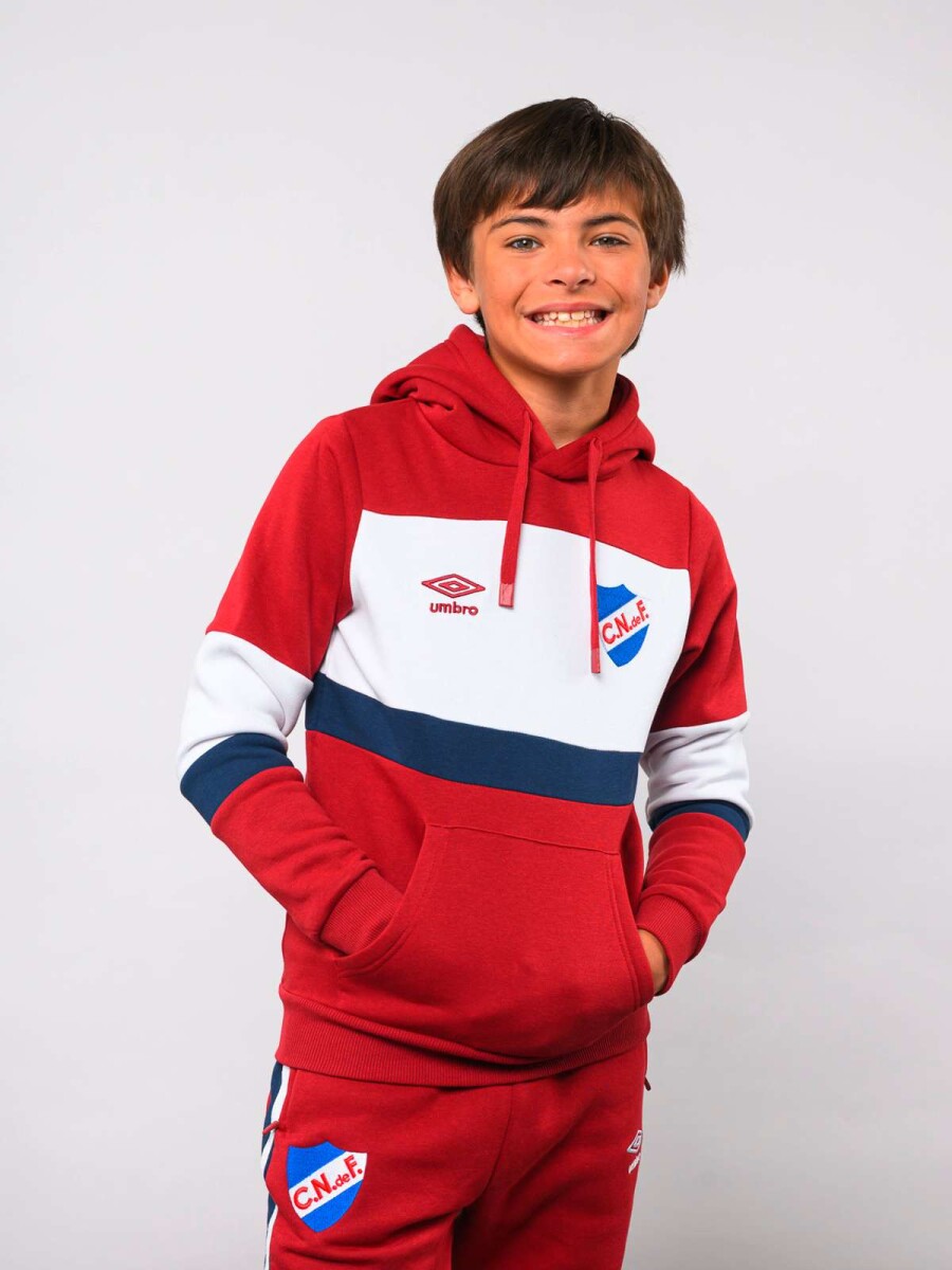 Campera Hoodie Grav Junior de Niños - Rojo 