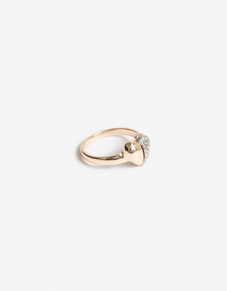 Anillos Chicos Metal Anillo Corazón Metal Biplating - Dorado