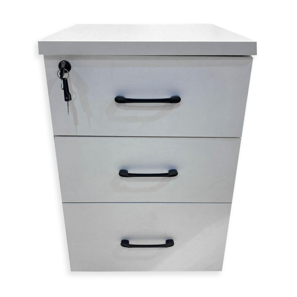 Cajonera con llave 3 Cajones Blanco