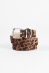 Cinturon animal print piel marrón