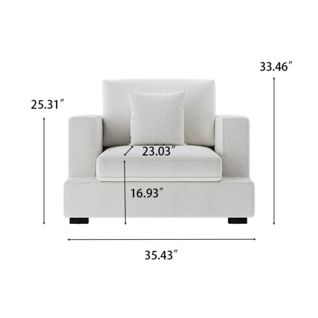 Sillón NUBA BLANCO - 1 CUERPO