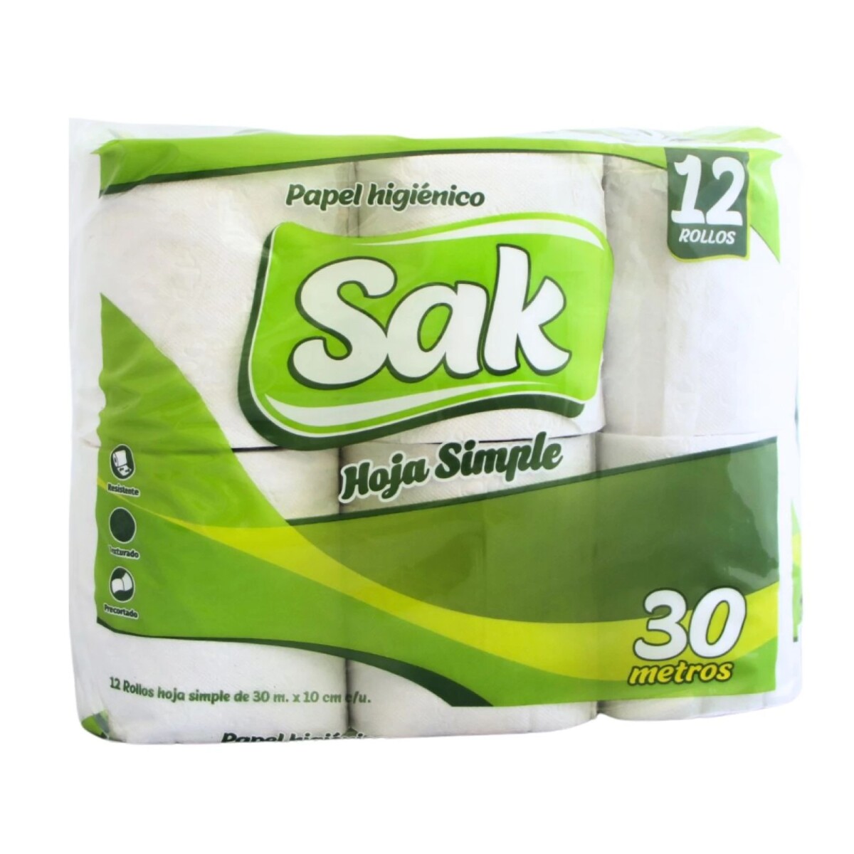 Pack X12 Papel Higiénico Sak 30 Metros 