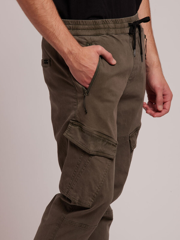 PANTALON CARGO PAOLOS24 RUSTY Verde Oscuro