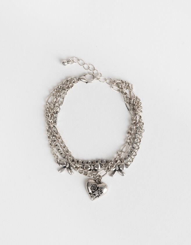 Pulseras Flexibles Sets Moño Sets De Pulseras Moño - Plateado Antique Silver