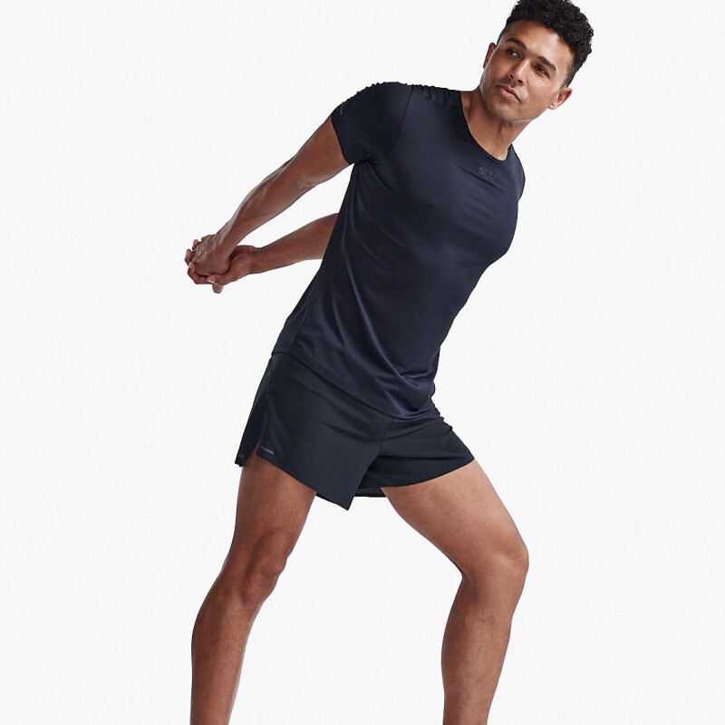 Polo Running Light Speed Tech Tee Hombre Black/black Reflective