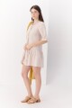 VESTIDO LINO STEP BEIGE