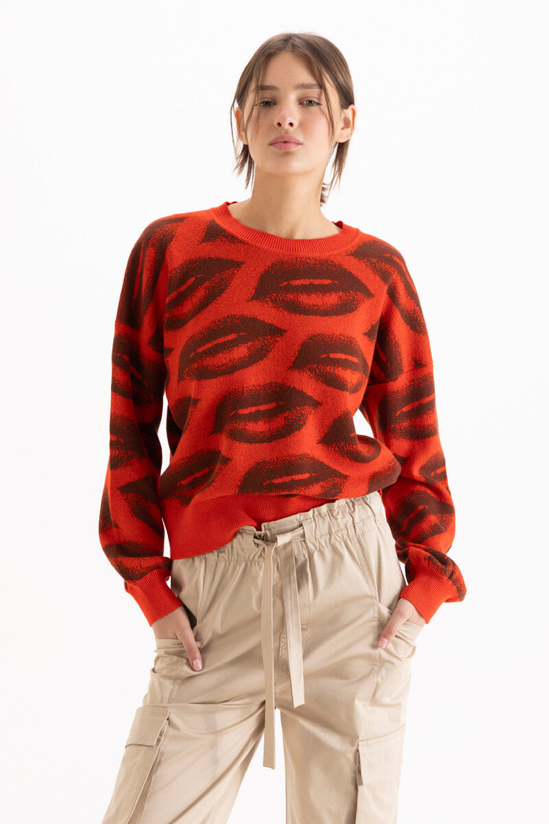 SWEATER FRUIT Rojo
