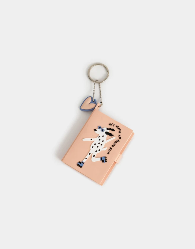 Llavero Libreta Llavero Y Charm Con Libreta - Rosa Piel