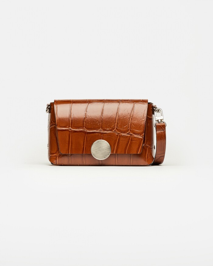 Bandolera Oasis Big Croco Cuoio