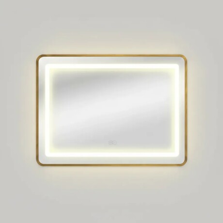 Espejo Horizontal Lumax Suleban c/marco y luz 120x70cm Dorado