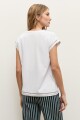 Remera con vainillas blanco