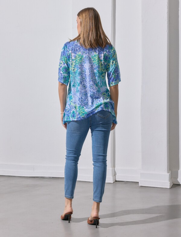 Blusa Brillos AZUL/MULTI