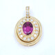 Colgante En Oro 18K, Turmalina Y Brillantes Colgante En Oro 18K, Turmalina Y Brillantes