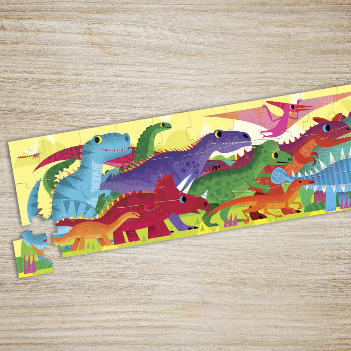 Puzzle Crocodile Creek 60 Piezas 30 x 182 cm - Dinosaurios 