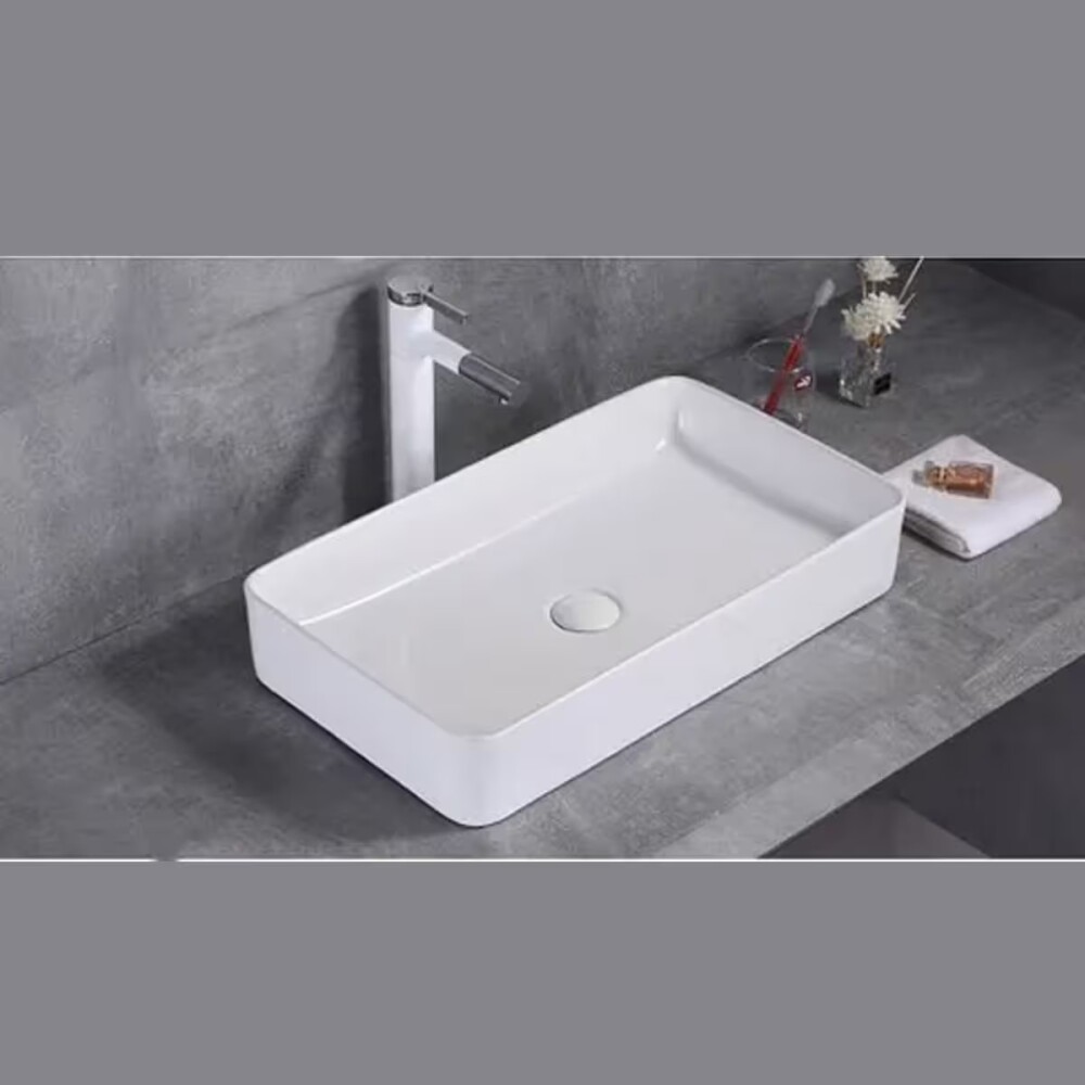 Bacha de apoyo rectangular 61 x 35 cm blanca Brillante Dmc Bacha De Apoyo Rectangular 61 X 35 Cm Blanca Brillante Dmc