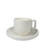 Taza Café c/plato Ceramica Blanca 7.7*7cm Unica