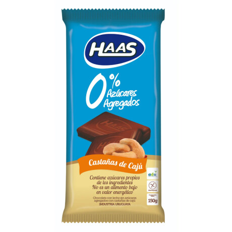 Chocolate Haas 0% Castañas de Caju 150g Chocolate Haas 0% Castañas de Caju 150g