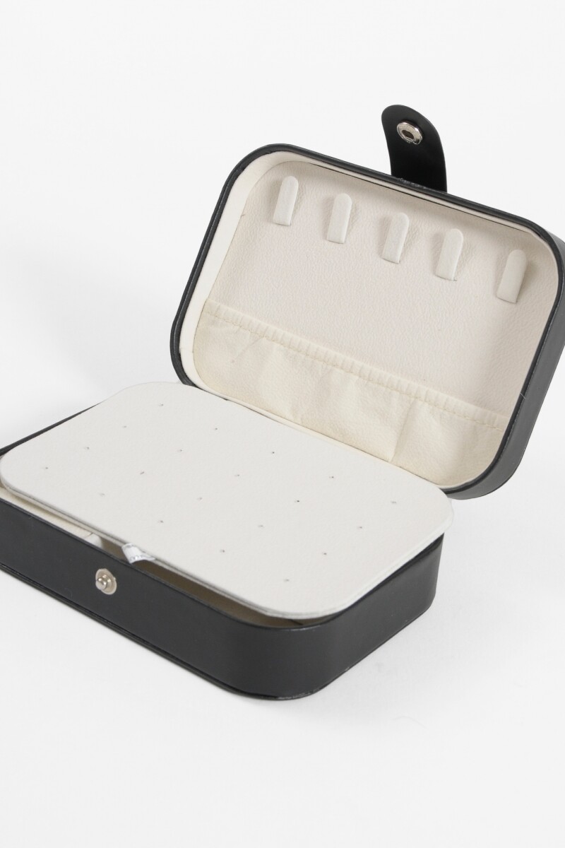 Alhajero organizador rectangular con broche negro