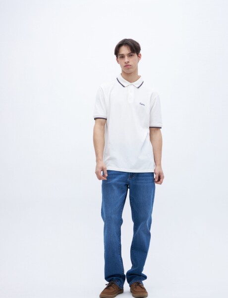 Remera polo Henrik Off white