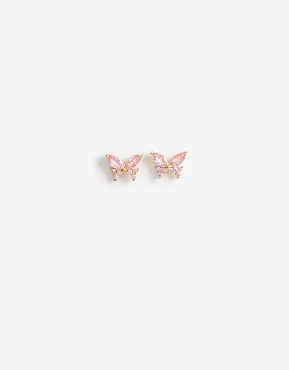 Aros Pasantes Mariposa De La Línea Delicates - Dorado 