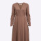 Vestido midi tostado