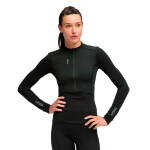 Hoka Buzo SkyBreeze Long Sleeve Zip Mujer - Negro Negro-Negro