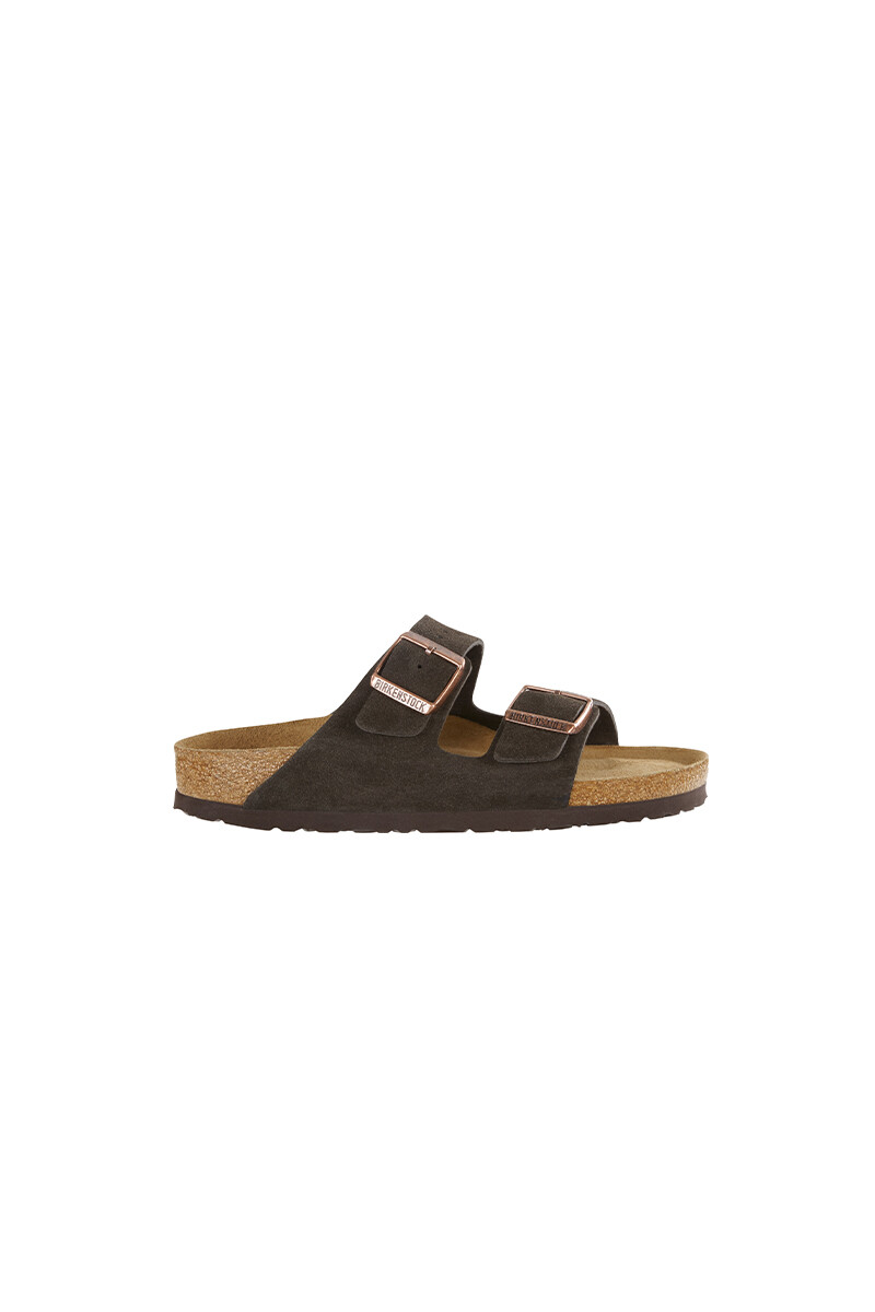 Sandalia Arizona Soft Footbed Suede Leather - Regular Mocca